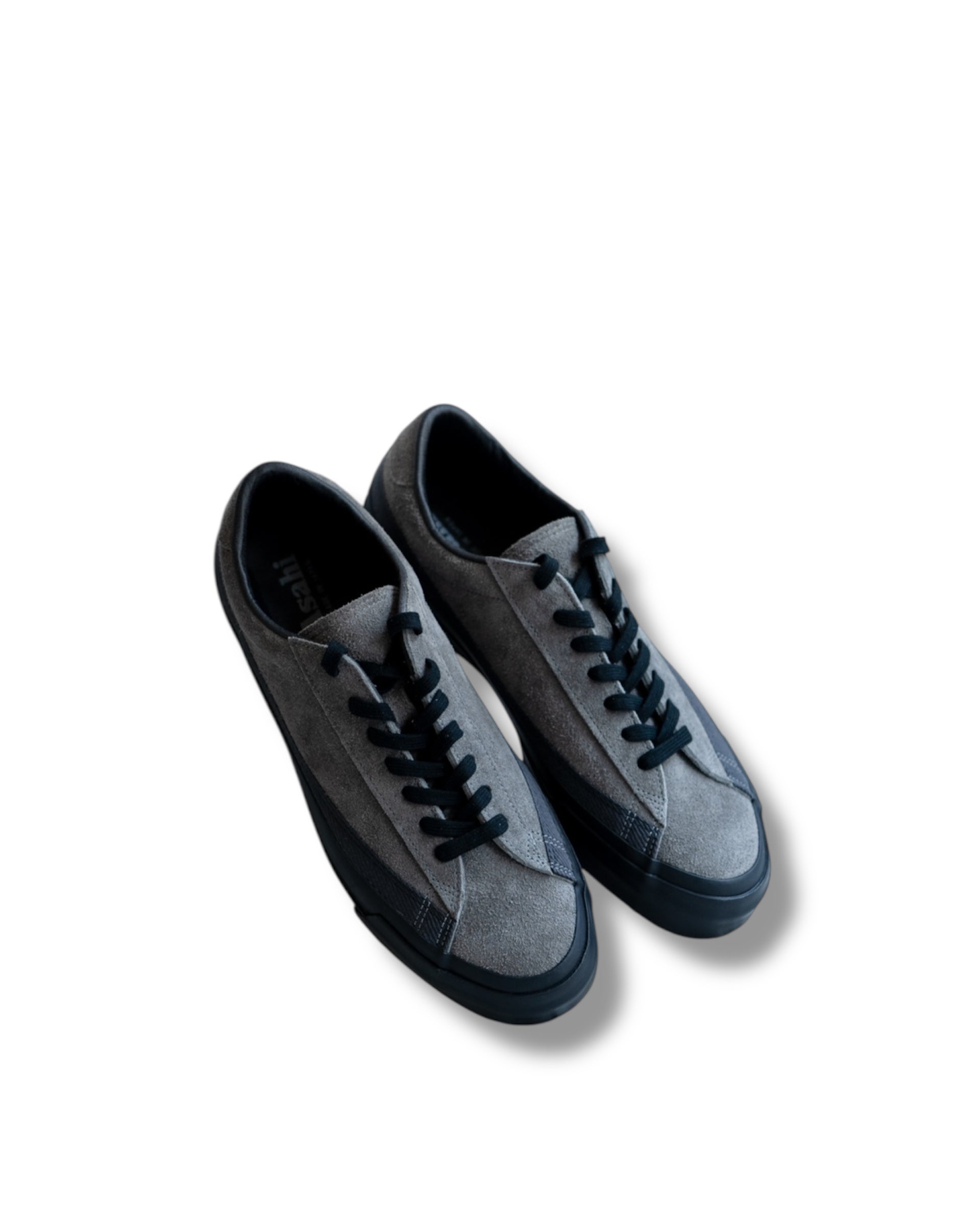 ASAHI BELTED LOW SUEDE - Charcoal/Black | HATSKI