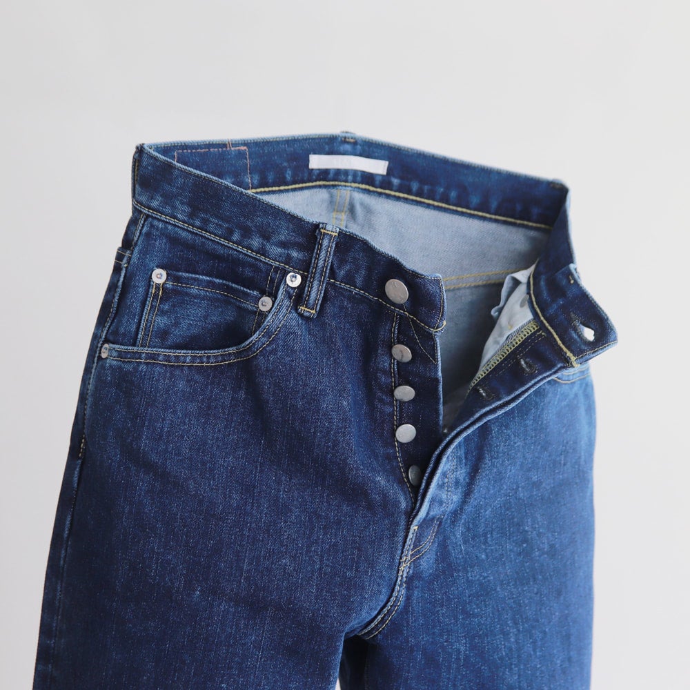 22FW HATSKI Wide Tapered Denim -Used-Blue HTK-22003-U ハツキ