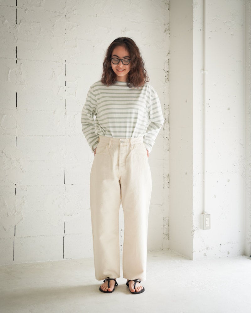 23SS HATSKI Wide Tapered Washi Denim -Ecru HTK-22003-W ハツキ | HATSKI