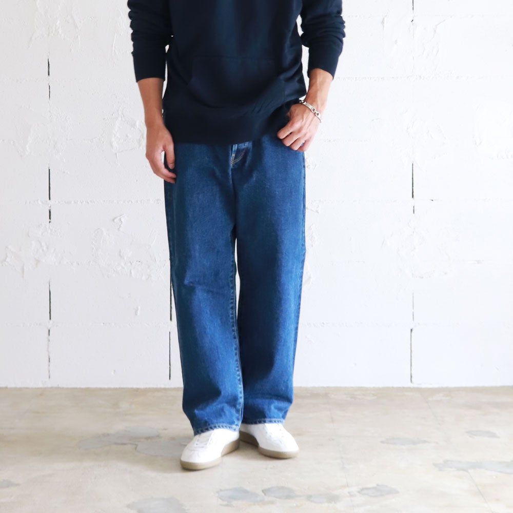 22FW HATSKI Wide Tapered Denim -Used-Blue HTK-22003-U ハツキ | HATSKI