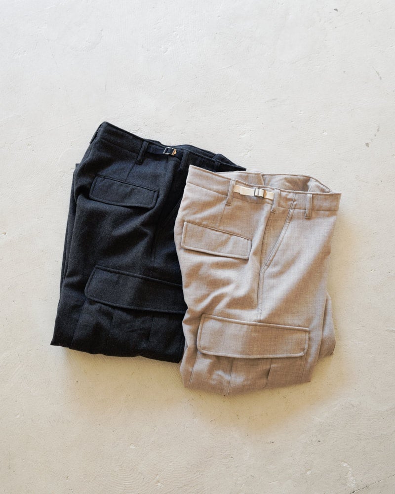 22FW HATSKI Jungle Fatigue Washed Wool Pants HTK-21004-W ハツキ